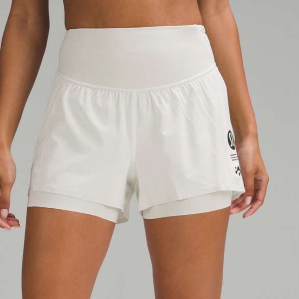 Lululemon Nulux Road to Trail High-Rise Short 4" / Bone Size 8